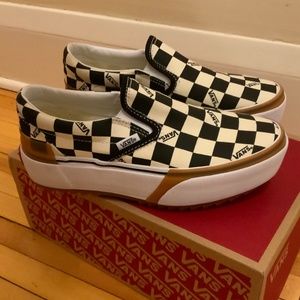 Vans Checkerboard Slip On Stacked Sneaker NIB